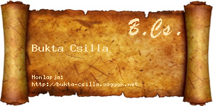 Bukta Csilla névjegykártya