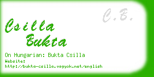 csilla bukta business card